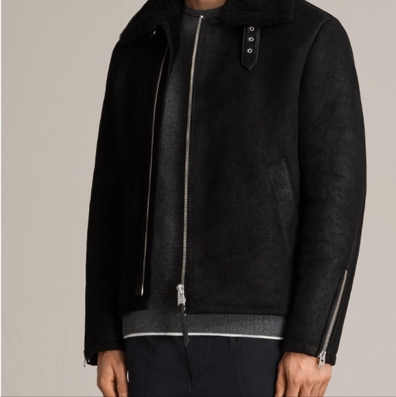Shearling jacket Allsaints - Picture 3 of 5